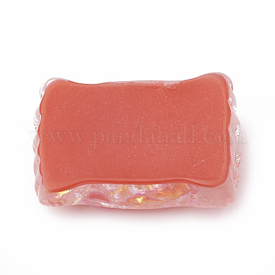 樹脂デコデンカボション  シェルチップ付き  キャンディ  模造食品  ミックスカラー  24x17x8mm&nbsp;CRES-N016-38-1
