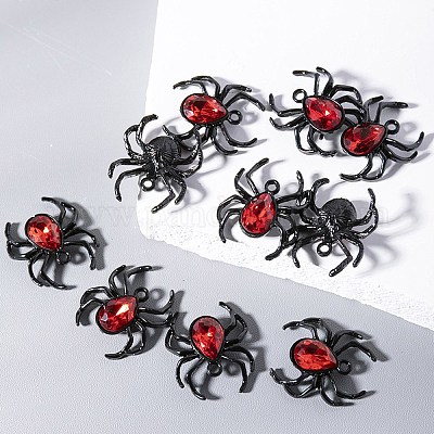 Halloween Alloy Rhinestone Pendants&nbsp;PW-WG39EB4-01-1