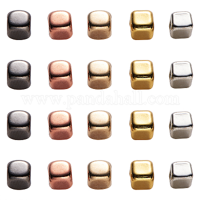 CCBプラスチックビーズ  キューブ  ミックスカラー  4x4x4mm  穴：1.6mm&nbsp;CCB-CJ0001-01-1