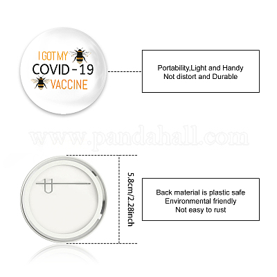 Tinplate Brooch&nbsp;JEWB-WH0012-062-1