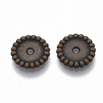 CCBプラスチックビーズ  フラットラウンド  赤銅鉱  13x2mm  穴：1.8mm  約2540個/500g&nbsp;CCB-S163-060A-01-1