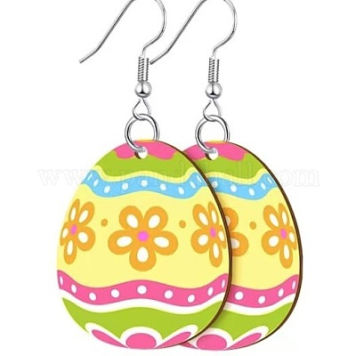 Printed Easter Acrylic Dangle Earrings&nbsp;FS-WG616F7-01-1