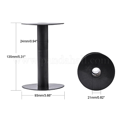 プラスチックスプール  ホイール  ブラック  24x135mm  穴：21mm&nbsp;X-TOOL-R015-1