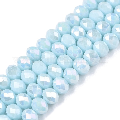 Electroplate Glass Beads Strands&nbsp;EGLA-A044-P8mm-B06-1