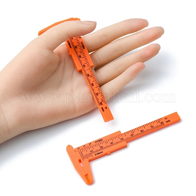 プラスチックノギス  レッドオレンジ  10.5x4.4x0.5cm&nbsp;TOOL-YW0001-20-1