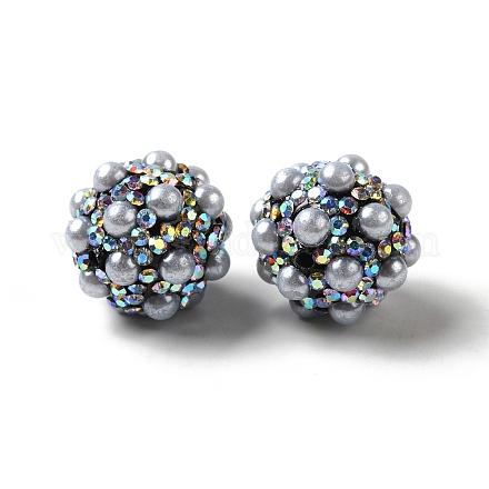 Polymer Clay Rhinestone Beads&nbsp;RGLA-D050-01A-1