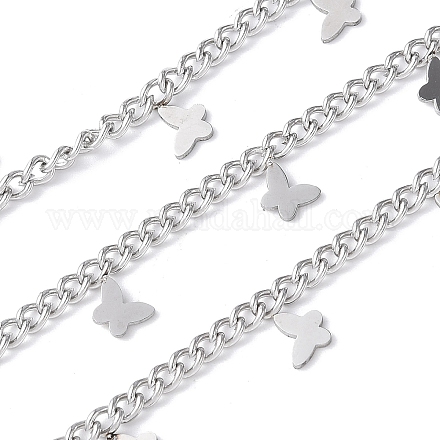 304 Stainless Steel Curb Chains CHS-G041-02P-04-1