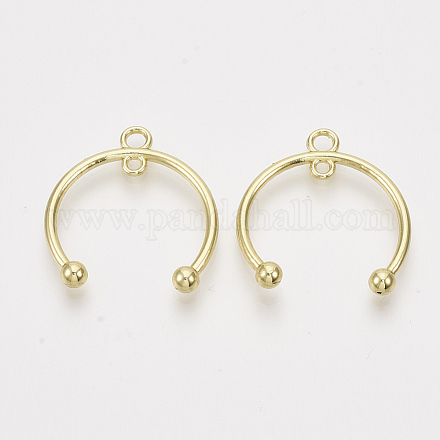 Alloy 2-Loop Link Pendants PALLOY-S121-121-1