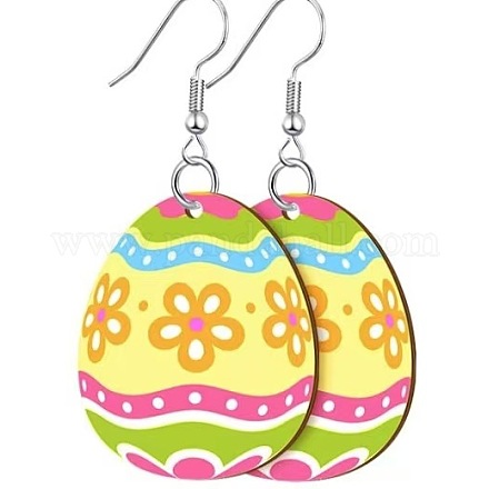 Printed Easter Acrylic Dangle Earrings&nbsp;FS-WG616F7-01-1