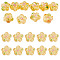 10Pcs Handmade Lampwork Beads, Bumpy, Flower, Goldenrod, 13.5~14x14.5~15x7~8mm, Hole: 1.4mm