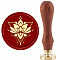 Brass Wax Seal Stamp with Handle, for DIY Scrapbooking, Lotus Pattern, 3.5x1.18 inch(8.9x3cm)