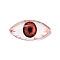 Halloween Translucent Resin Decoden Cabochons, Evil Eye, FireBrick, 7x14x3mm
