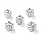 Natural Wood Beads, Dyed, Round, Black, Volleyball, 15.5x14.5mm, Hole: 3.2mm