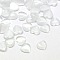 Cat Eye Cabochons, Heart, White, 5x5x2mm