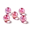 UV Plating Rainbow Iridescent Acrylic Beads, Round, Misty Rose, 15~15.5x15.5~16mm, Hole: 2.7mm