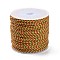 Macrame Cotton Cord, Braided Rope, with Plastic Reel, for Wall Hanging, Crafts, Gift Wrapping, Champagne Yellow, 1.2mm, about 54.68 Yards(50m)/Roll