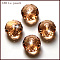 K9 Glass, Imitation Austrian Crystal Beads, Grade AAA, Faceted, Rondelle, PeachPuff, 6x4mm, Hole: 0.7~0.9mm