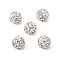 Pave Disco Ball Beads, Polymer Clay Rhinestone Beads, Grade A, Round, Crystal, PP12(1.8~1.9mm), 8mm, Hole: 1mm