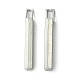 合金ペンダント  長方形  プラチナ  35x5x5.5mm  穴：2.5~6mm&nbsp;FIND-R146-12-1