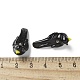 手作りランプワークビーズ  鳥  ブラック  27~28x11~14x12~15mm  穴：1.2mm&nbsp;LAMP-P068-15B-2