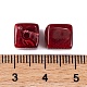 アクリルビーズ  イミテーション翡翠  キューブ  暗赤色  9x8x8mm  穴：2mm&nbsp;X-OACR-H120-01C-3