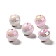 UV Plating Opaque Rainbow Iridescent Acrylic Beads&nbsp;MACR-D063-01B-03-1