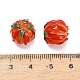 手作りランプワークビーズ  チューリップ  レッド  13~14.5x13.5mm  穴：1.4mm&nbsp;LAMP-F041-02-A03-4