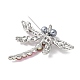 Dragonfly Alloy Rhinestone Brooches for Backpack Clothes&nbsp;JEWB-M067-06P-01-2