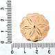 真鍮製ビーズキャップ  花  ゴールドカラー  24.5x5mm  穴：1mm&nbsp;KK-C167-03E-G-3
