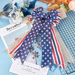 Polyester & Burlap Bowknots&nbsp;DIY-WH0304-570