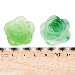 天然石英の染色彫刻ペンダント  花のチャーム  ミックスカラー  27.5~29x30~30.5x7.5~9mm  穴：1.5mm&nbsp;G-D364-01