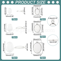 DIY Blank Oval Pendant Making Kits&nbsp;DIY-PH0021-47