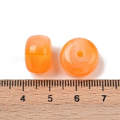 不透明なアクリルビーズ  ロンデル  オレンジ  14~14.5x9~9.5mm  穴：2mm&nbsp;X-MACR-C037-03F