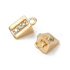 Brass Micro Pave Cubic Zirconia Charms&nbsp;KK-A280-11G
