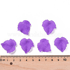 秋のテーマ透明なつや消しアクリルパーツ  カエデの葉  パープル  24x22.5x3mm  穴：1mm  約962個/500g&nbsp;PAF002Y-8
