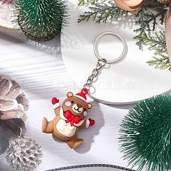 Christmas Theme PVC Plastic Pendant Keychains&nbsp;KEYC-JKC00935-02