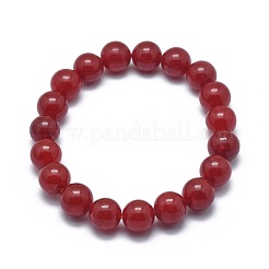 Natural Jade Bead Stretch Bracelets&nbsp;X-BJEW-K212-B-036