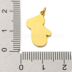Christmas Theme Ion Plating(IP) 304 Stainless Steel Pendants&nbsp;STAS-O005-01D-G