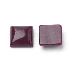 天然石ホワイトジェイドカボション  染め  正方形  暗赤色  12x12x5mm&nbsp;G-Q975-12x12-01