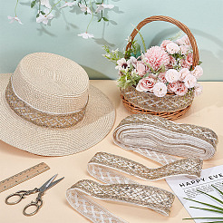 10ヤードのスパンコール刺繍リボン  レースのトリム  洋服アクセサリー  ホワイト  1-5/8インチ（42mm）&nbsp;OCOR-OC0001-97E