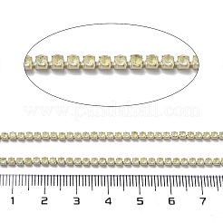 鉄ラインストーンガラスカップチェーン  スプールで  黄水仙  2x2~2.5x2mm  約16.40フィート（5m）/ロール&nbsp;CH-U001-01R