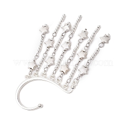 CCB Plastic Star & Alloy Tassel Cuff Earrings for Women&nbsp;EJEW-JE06122