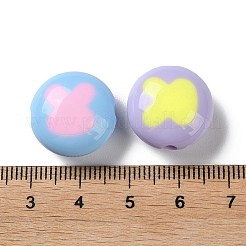 ツートンの不透明アクリルビーズ  兎  17x10mm  穴：2.8mm  約277個/500g&nbsp;SACR-I005-10A