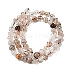 Natural Black Gold Rutilated Quartz Beads Strands&nbsp;G-D359-A02-6mm