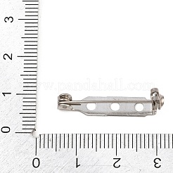 304ステンレススチールブローチ金具  バックバーピン  3穴付き  ステンレス鋼色  27x5x6mm&nbsp;SA-CBA4377-01C-P