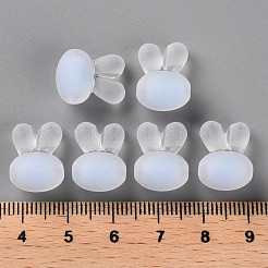 透明なアクリルビーズ  艶消し  二層ビーズ  ウサギの頭部  コーンフラワーブルー  15.5x12x9.5mm  穴：2mm  約480個/500g&nbsp;TACR-S152-12C-SS2113