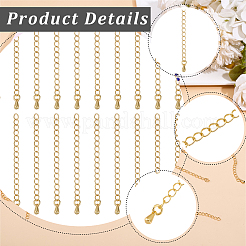 40Pcs Brass Curb Chain Extender&nbsp;FIND-BBC0005-35B