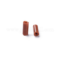 不透明色ガラスラッパビーズ  丸い穴  シエナ  3~8x2mm  穴：0.7mm  約450g /ポンド&nbsp;SEED-N005-001-B01