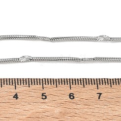 10mm 304ステンレススチールラウンドスネークチェーンネックレス2.4個  変色なし  ステンレス鋼色  17.72インチ（45cm）&nbsp;NJEW-G203-04P