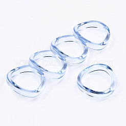 Transparent Acrylic Finger Rings&nbsp;X-RJEW-T010-01B